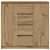 Komoda z szufladami Artisan Oak 100,5x35x98,5 cm Drewno klejone