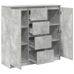 Komoda z szufladami Betonowy Szary 100,5x35x98,5 cm