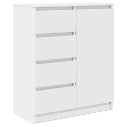 Komoda z szufladami Biała 71x35x84 cm Drewno klejone