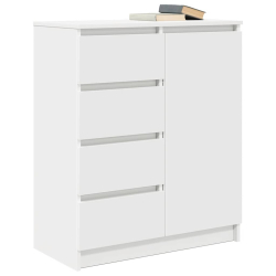Komoda z szufladami Biała 71x35x84 cm Drewno klejone