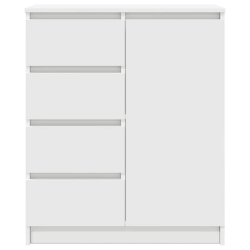 Komoda z szufladami Biała 71x35x84 cm Drewno klejone