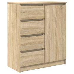 Komoda z szufladami Dąb Sonoma 71x35x84 cm Drewno klejone