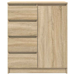 Komoda z szufladami Dąb Sonoma 71x35x84 cm Drewno klejone