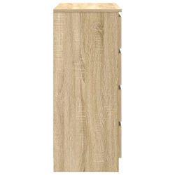 Komoda z szufladami Dąb Sonoma 71x35x84 cm Drewno klejone