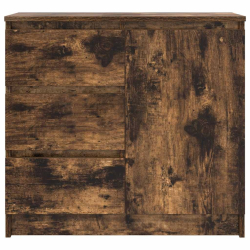 Komoda z szufladą Dąb wędzony 71x35x65 cm Drewno klejone