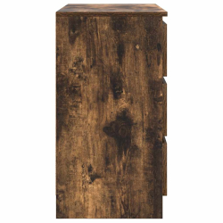 Komoda z szufladą Dąb wędzony 71x35x65 cm Drewno klejone