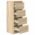 Komoda Sonoma Oak 37,5x35x99 cm Drewno klejone