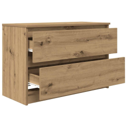 Szafka RTV Artisan Oak 80x35x54 cm Drewno klejone