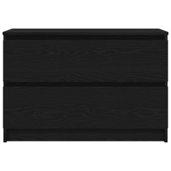 Szafka pod TV Czarna 80x35x54 cm Drewno klejone