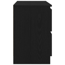 Szafka pod TV Czarna 80x35x54 cm Drewno klejone
