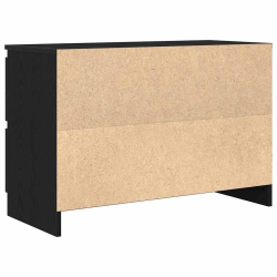 Szafka pod TV Czarna 80x35x54 cm Drewno klejone