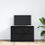 Szafka pod TV Czarna 80x35x54 cm Drewno klejone