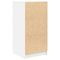 Komoda z szufladami Biała 37,5x35x99 cm Drewno klejone
