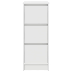 Komoda Biała 29,5x34x76 cm Drewno klejone