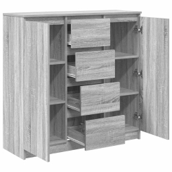 Komoda z szufladami Szara Sonoma 100,5x35x98,5 cm