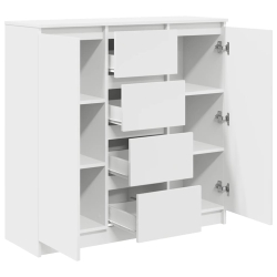 Komoda z szufladami Biała 100,5x35x98,5 cm Drewno klejone