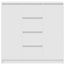 Komoda z szufladami Biała 100,5x35x98,5 cm Drewno klejone