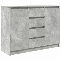 Komoda z szufladami Betonowy Szary 100,5x35x76cm Drewno klejone