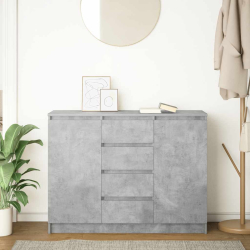 Komoda z szufladami Betonowy Szary 100,5x35x76cm Drewno klejone