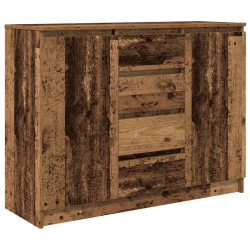 Komoda z szufladami Stare drewno 100,5x35x76 cm Drewno klejone