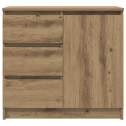 Komoda z szufladą Artisan Oak 71x35x65 cm Drewno klejone