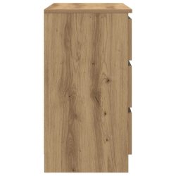 Komoda z szufladą Artisan Oak 71x35x65 cm Drewno klejone