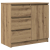 Komoda z szufladą Artisan Oak 71x35x65 cm Drewno klejone