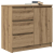 Komoda z szufladą Artisan Oak 71x35x65 cm Drewno klejone