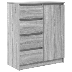 Komoda z szufladami Szary Sonoma 71x35x84 cm Drewno klejone