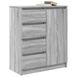 Komoda z szufladami Szary Sonoma 71x35x84 cm Drewno klejone