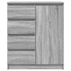 Komoda z szufladami Szary Sonoma 71x35x84 cm Drewno klejone