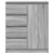 Komoda z szufladami Szary Sonoma 71x35x84 cm Drewno klejone