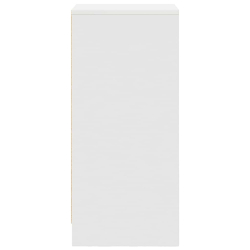 Komoda Biała 37,5x35x99 cm Drewno klejone