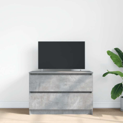 Szafka RTV Betonowa Szara 80x35x54 cm Drewno klejone