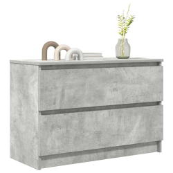Szafka RTV Betonowa Szara 80x35x54 cm Drewno klejone
