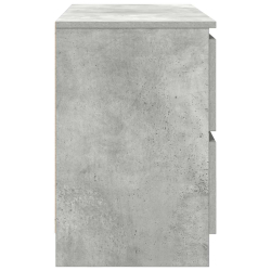 Szafka RTV Betonowa Szara 80x35x54 cm Drewno klejone