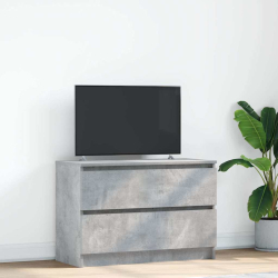Szafka RTV Betonowa Szara 80x35x54 cm Drewno klejone