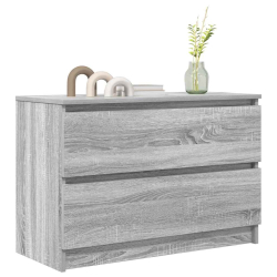 Szafka RTV Szara Sonoma 80x35x54 cm Drewno klejone