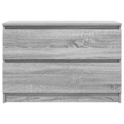 Szafka RTV Szara Sonoma 80x35x54 cm Drewno klejone