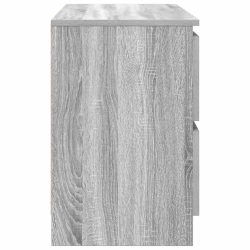 Szafka RTV Szara Sonoma 80x35x54 cm Drewno klejone