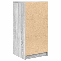 Komoda z szufladami Szara Sonoma 37,5x35x99 cm Drewno klejone