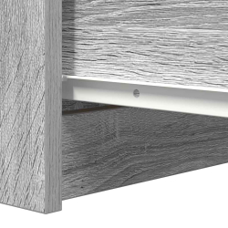 Komoda z szufladami Szara Sonoma 37,5x35x99 cm Drewno klejone