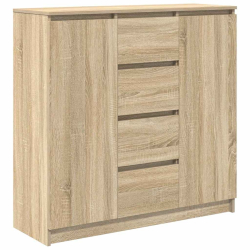 Komoda z szufladami Dąb Sonoma 100,5x35x98,5 cm Drewno klejone