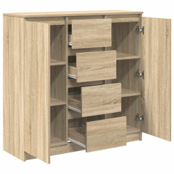Komoda z szufladami Dąb Sonoma 100,5x35x98,5 cm Drewno klejone
