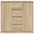 Komoda z szufladami Dąb Sonoma 100,5x35x98,5 cm Drewno klejone