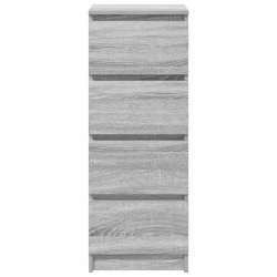 Komoda Szara Sonoma 37,5x35x99 cm Drewno klejone