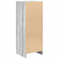 Komoda Szara Sonoma 37,5x35x99 cm Drewno klejone