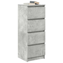 Komoda Betonowa Szara 37,5x35x99 cm Drewno klejone
