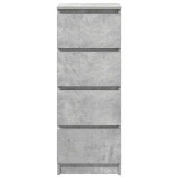 Komoda Betonowa Szara 37,5x35x99 cm Drewno klejone