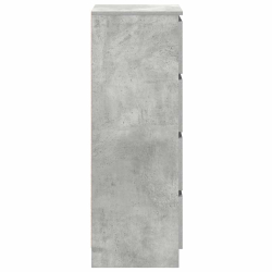 Komoda Betonowa Szara 37,5x35x99 cm Drewno klejone